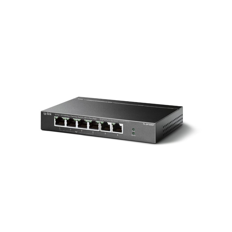 TP-Link TL-SF1006P Netzwerk-Switch Unmanaged Fast Ethernet (10 100) Power over Ethernet (PoE) Schwarz