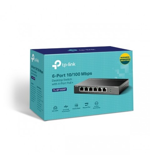 TP-Link TL-SF1006P switch No administrado Fast Ethernet (10 100) Energía sobre Ethernet (PoE) Negro