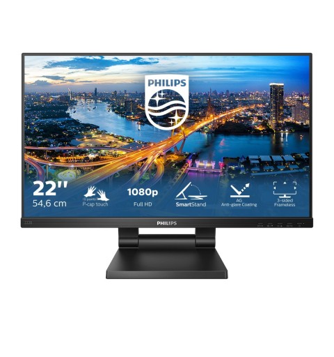 Philips B Line 222B1TC 00 Monitor PC 54,6 cm (21.5") 1920 x 1080 Pixel Full HD LED Touch screen Nero