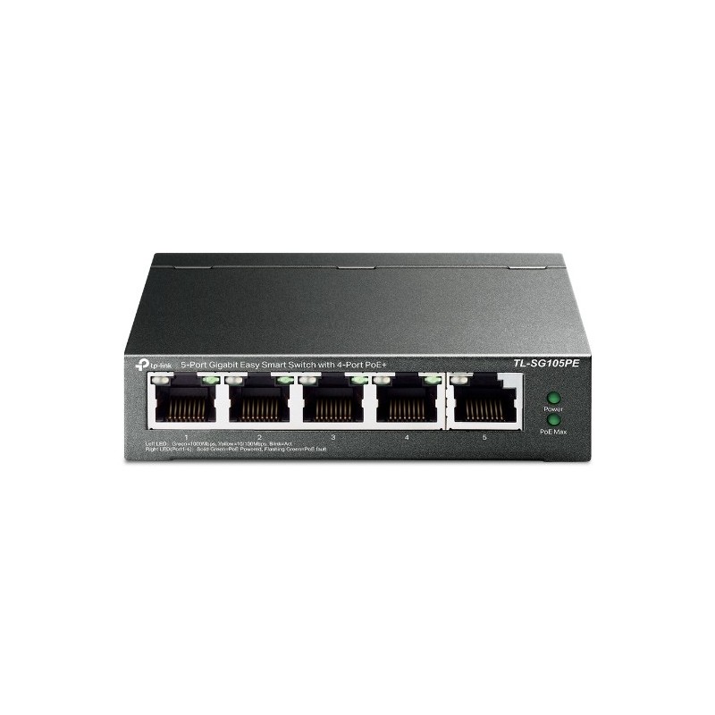 TP-Link TL-SG105PE Netzwerk-Switch Managed L2 Gigabit Ethernet (10 100 1000) Power over Ethernet (PoE) Schwarz