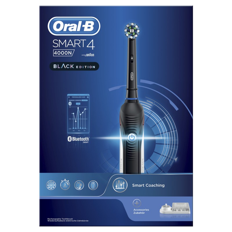 Oral-B SmartSeries 80314735 spazzolino elettrico Adulto Spazzolino rotante-oscillante Nero, Bianco