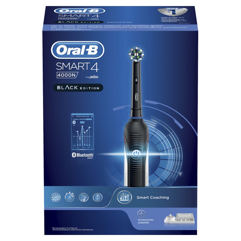 Oral-B SmartSeries 80314735 spazzolino elettrico Adulto Spazzolino rotante-oscillante Nero, Bianco