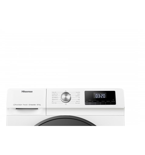 Hisense WDQA8014EVJM lavadora-secadora Independiente Carga frontal Blanco D