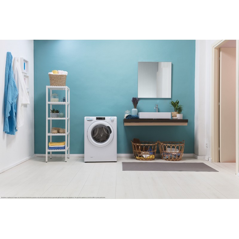 Candy Smart Pro CSOW 4855TW4 1-S lavasciuga Libera installazione Caricamento frontale Bianco E