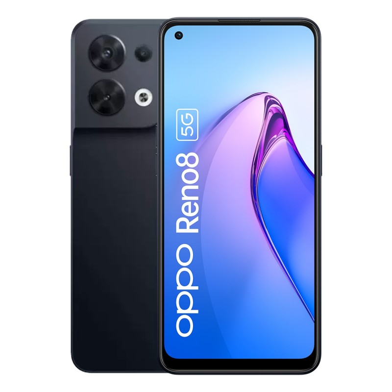 OPPO Reno 8 5G 16,3 cm (6.4") Dual-SIM Android 12 USB Typ-C 8 GB 256 GB 4500 mAh Schwarz