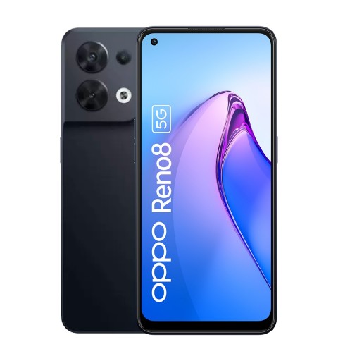 OPPO Reno 8 5G 16,3 cm (6.4") Dual-SIM Android 12 USB Typ-C 8 GB 256 GB 4500 mAh Schwarz
