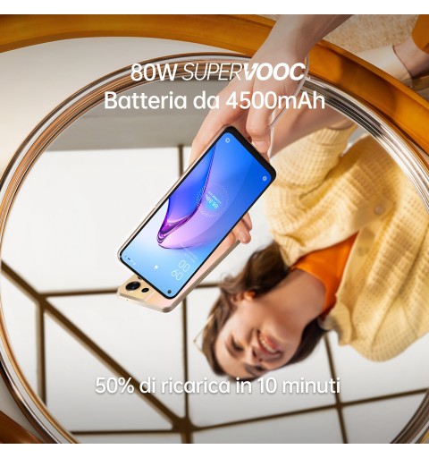 OPPO Reno 8 5G 16,3 cm (6.4") Dual-SIM Android 12 USB Typ-C 8 GB 256 GB 4500 mAh Schwarz