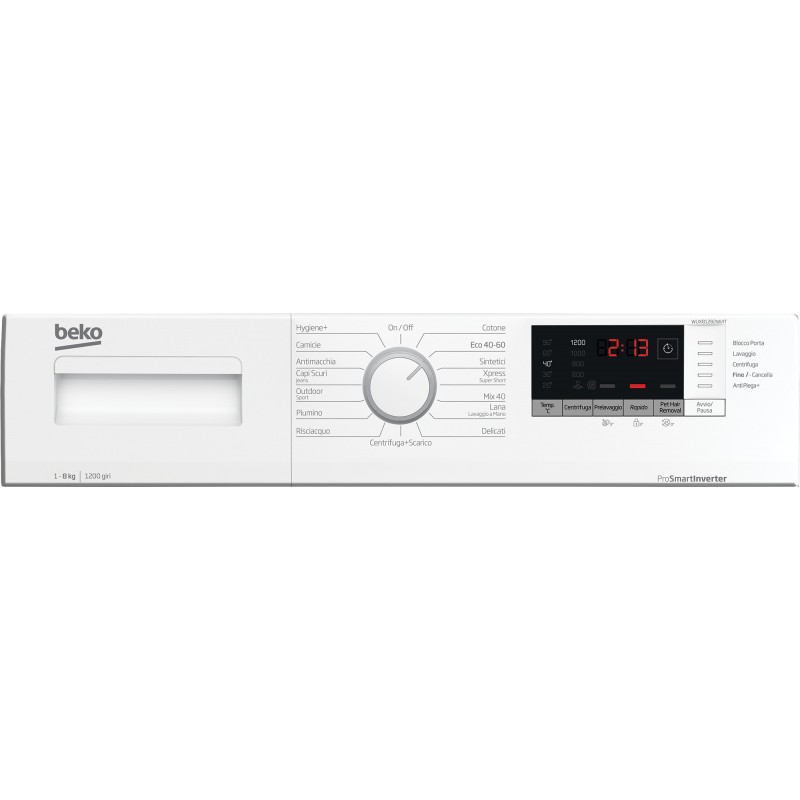 Beko WUX81282WI IT lavatrice Caricamento frontale 8 kg 1200 Giri min Bianco