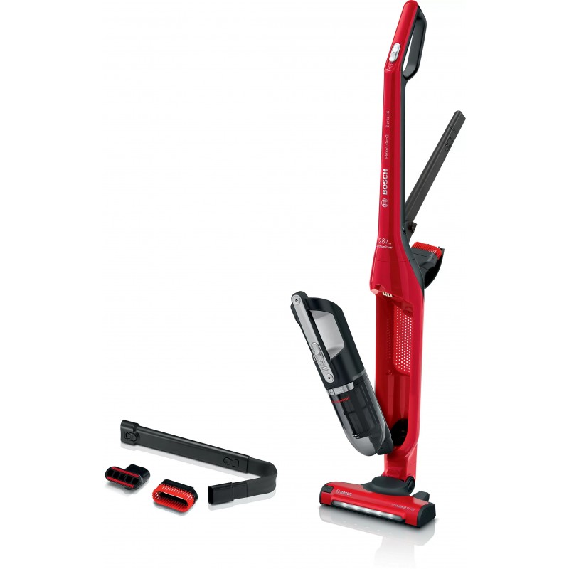 Bosch Serie 4 BBH3ZOO28 Stabstaubsauger Elektrischer Besen Akku Trocken Beutellos 0,4 l Schwarz, Rot 2,15 Ah