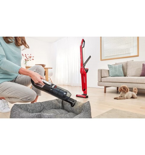 Bosch Serie 4 BBH3ZOO28 aspiradora de pie y escoba eléctrica Batería Secar Sin bolsa 0,4 L Negro, Rojo 2,15 Ah