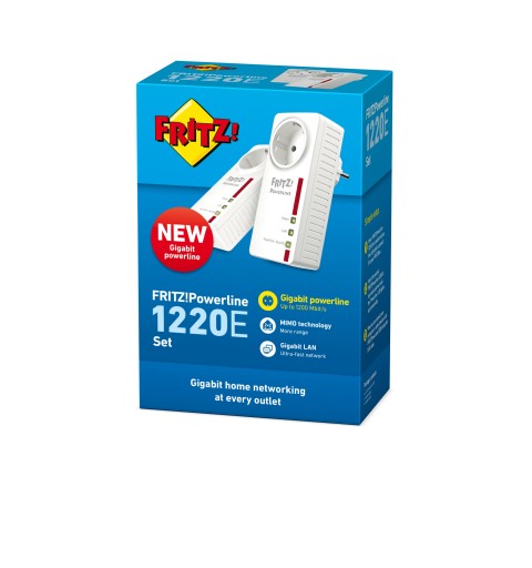 FRITZ!Powerline 1220E 1200 Mbit s Collegamento ethernet LAN Bianco 2 pz