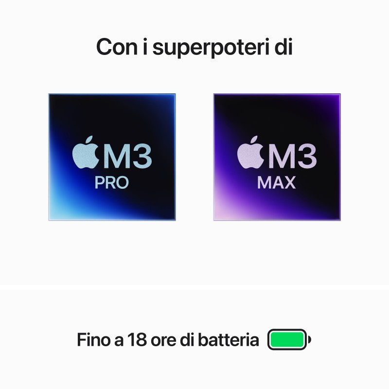 Apple MacBook Pro 14'' M3 Pro chip con 11‑core CPU e 14‑core GPU, 512GB SSD - Nero Siderale