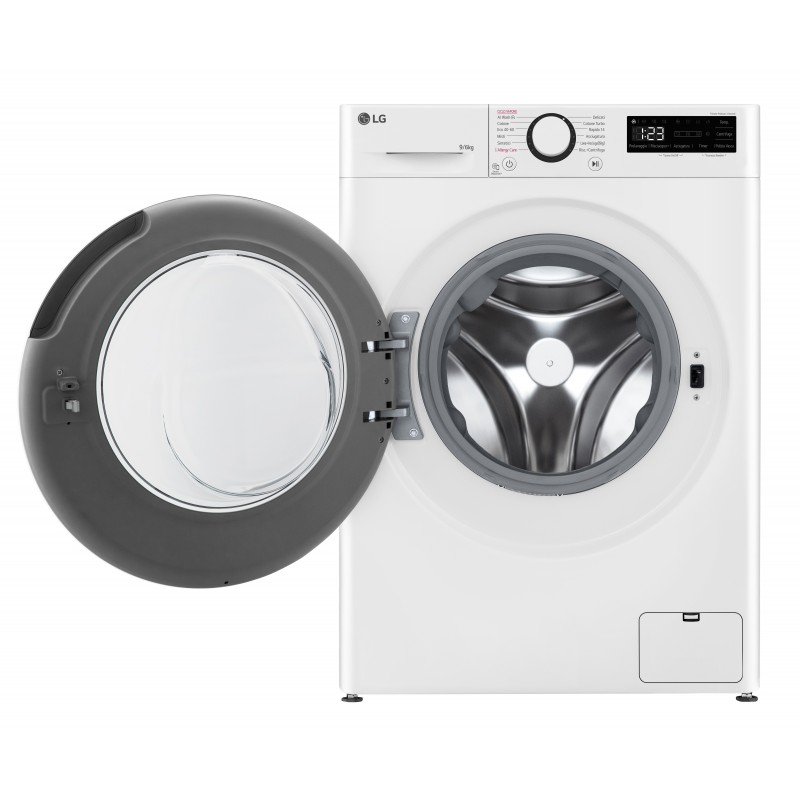 LG D4R3009NSWW machine à laver avec sèche linge Pose libre Charge avant Blanc D