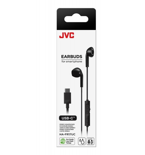 JVC HA-FR17UC Kopfhörer Kabelgebunden im Ohr Anrufe Musik USB Typ-C Schwarz