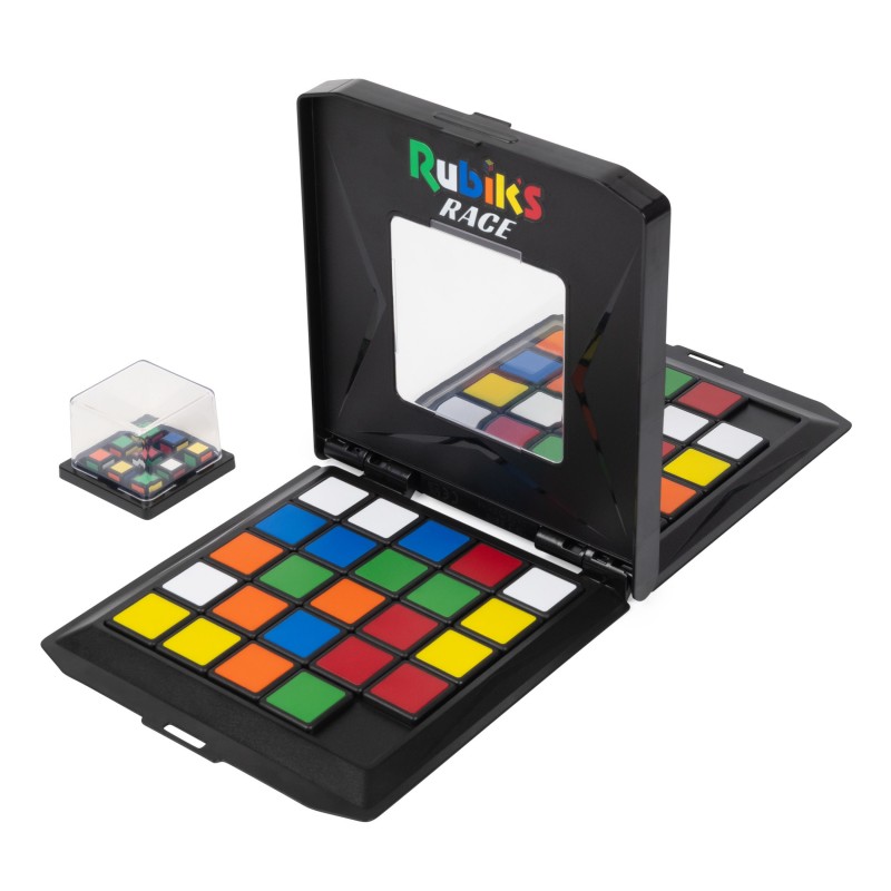 Spin Master Games RUBIK'S RACE - Jeu de Casse-Tête Coloré Rubik's - Jeu de société Classique 3X3 - Stratégie Ultime Face à Face