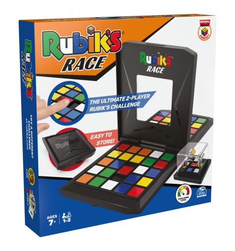 Spin Master Games Rubik’s Race, Classic Fast-Paced Strategy Sequence Brain Teaser Travel Board Game Two-Player Speed Solving