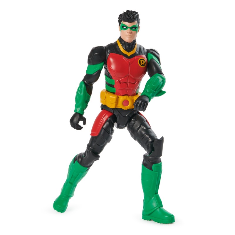 DC Comics , Action Figure Robin Armatura, Supereroe Giocattolo in Scala, Personaggio Mondo Batman Alto 30 cm, Supereroe con 11