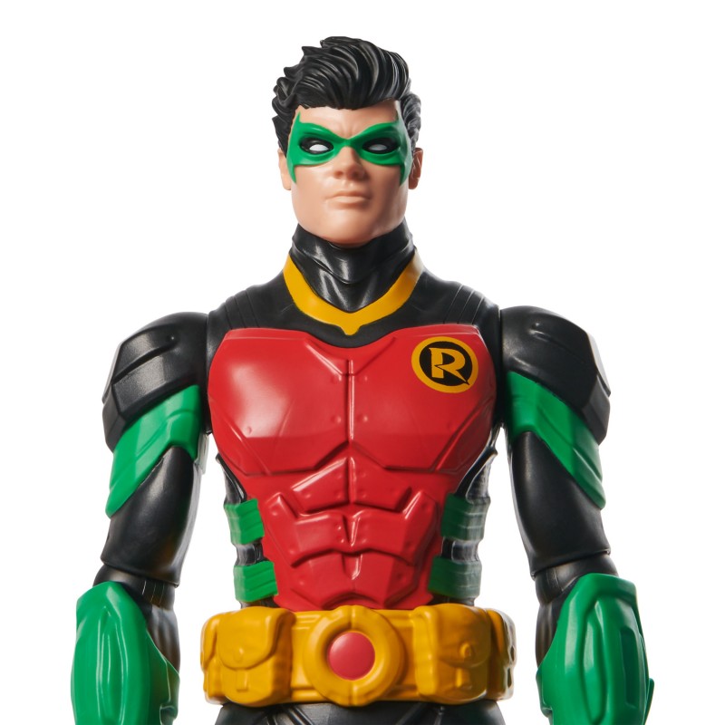 DC Comics , Action Figure Robin Armatura, Supereroe Giocattolo in Scala, Personaggio Mondo Batman Alto 30 cm, Supereroe con 11