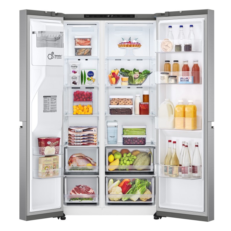 LG GSLV71PZRC Frigorifero Side-by-Side, Classe C, 635L, Wi-Fi, Senza allaccio, Inox