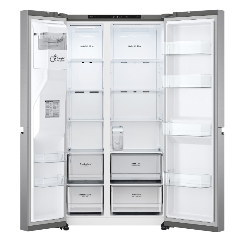 LG GSLV71PZRC Frigorifero Side-by-Side, Classe C, 635L, Wi-Fi, Senza allaccio, Inox