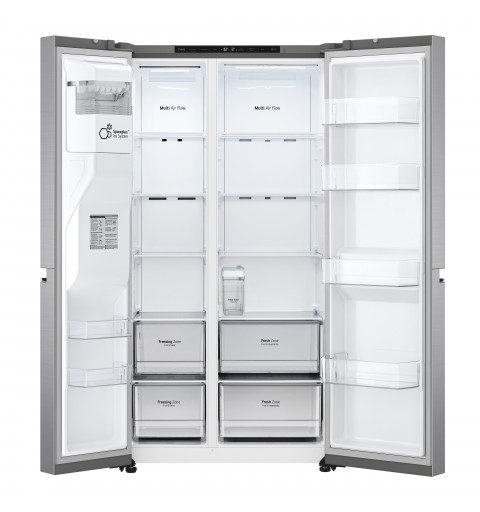 LG GSLV71PZRC Frigorifero Side-by-Side, Classe C, 635L, Wi-Fi, Senza allaccio, Inox