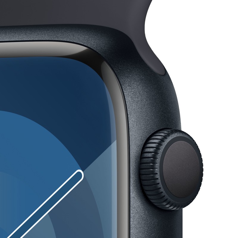 Apple Watch Series 9 GPS 45mm Midnight Aluminium Case with Midnight Sport Band - S M