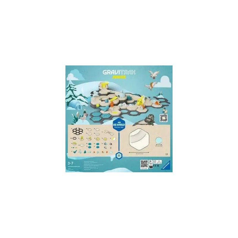 Ravensburger GraviTrax Junior Starter-Set L Ice Spielzeug-Murmelbahn