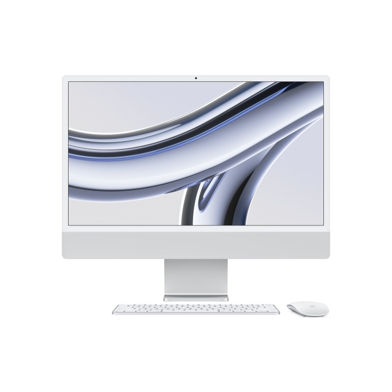 Apple iMac Apple M 59,7 cm (23.5") 4480 x 2520 Pixeles 8 GB 512 GB SSD PC todo en uno macOS Sonoma Wi-Fi 6E (802.11ax) Plata