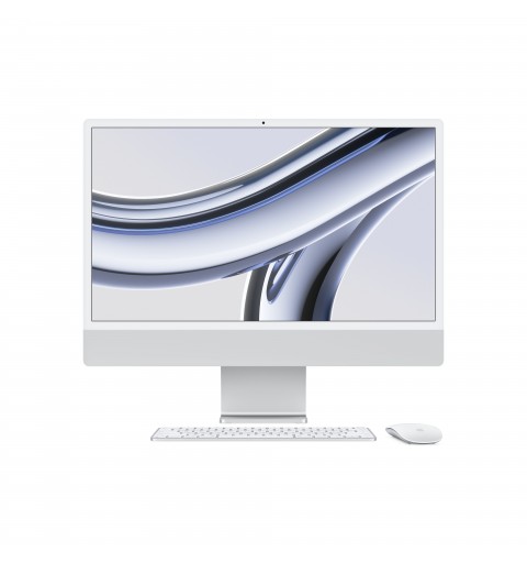 Apple iMac 24-inch with Retina 4.5K display M3 chip with 8‑core CPU and 10‑core GPU, 512GB SSD - Silver