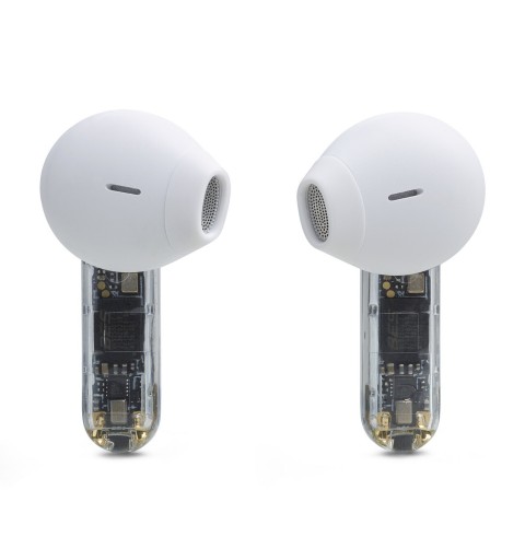 JBL Tune Flex Ghost Edition Casque True Wireless Stereo (TWS) Ecouteurs Appels Musique Bluetooth Translucide, Blanc