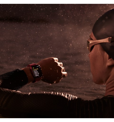 Apple Watch Series 9 GPS + Cellular 45mm Graphite Stainless Steel Case with Midnight Sport Band - M L