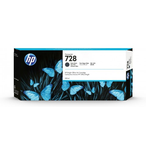HP 728 cartouche d'encre DesignJet noire mate 300 ml