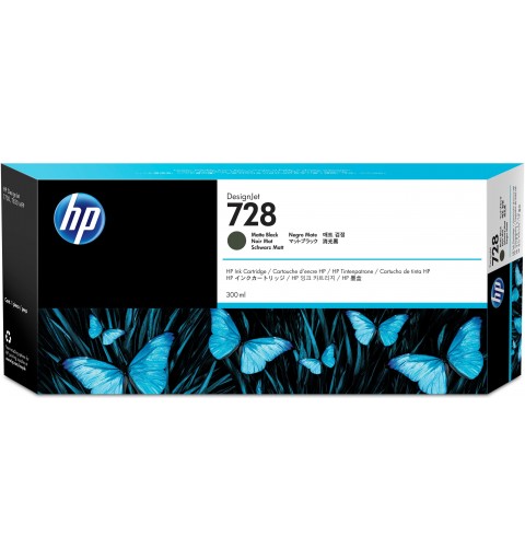 HP Cartuccia inchiostro nero opaco DesignJet 728, 300 ml