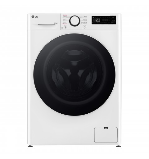 LG D2R5S09TSWW machine à laver avec sèche linge Pose libre Charge avant Blanc E