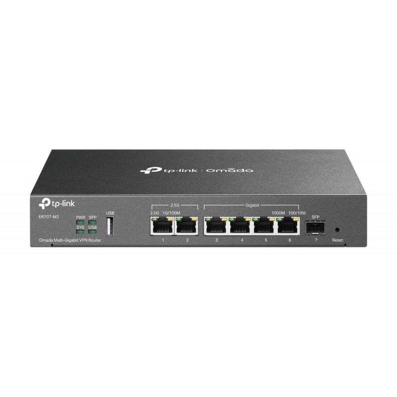 TP-Link ER707-M2 Kabelrouter 2.5 Gigabit Ethernet, Schnelles Ethernet, Gigabit Ethernet Schwarz