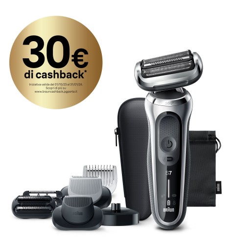 Braun Series 7 71-S4862cs Rasoio Elettrico Uomo Con Accessori Rifinitore Di Precisione, Rifinitore Effetto Barba Incolta E