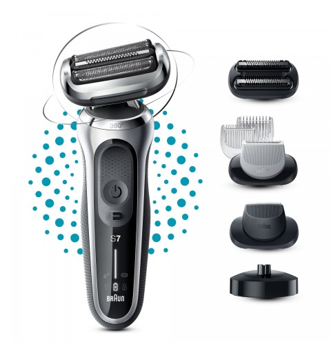 Braun Series 7 71-S4862cs Rasoio Elettrico Uomo Con Accessori Rifinitore Di Precisione, Rifinitore Effetto Barba Incolta E