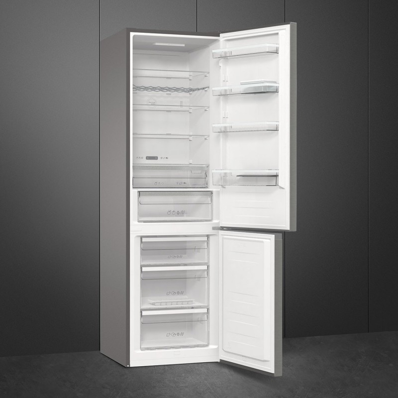 Smeg FC21XDNC réfrigérateur-congélateur Pose libre 361 L C Acier inoxydable