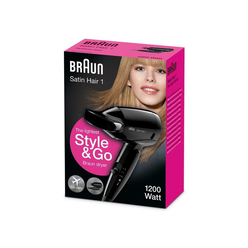 Braun Asciugacapelli Satin Hair 1 HD130 1200W Nero