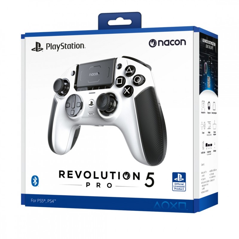 NACON Revolution 5 Pro Noir, Blanc Bluetooth Manette de jeu PC, PlayStation 4, PlayStation 5