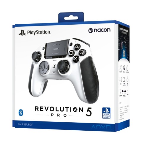 NACON Revolution 5 Pro Noir, Blanc Bluetooth Manette de jeu PC, PlayStation 4, PlayStation 5