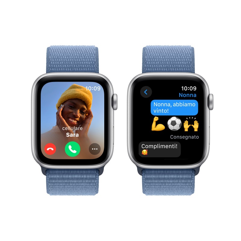 Apple Watch SE OLED 44 mm Numérique 368 x 448 pixels Écran tactile Argent Wifi GPS (satellite)