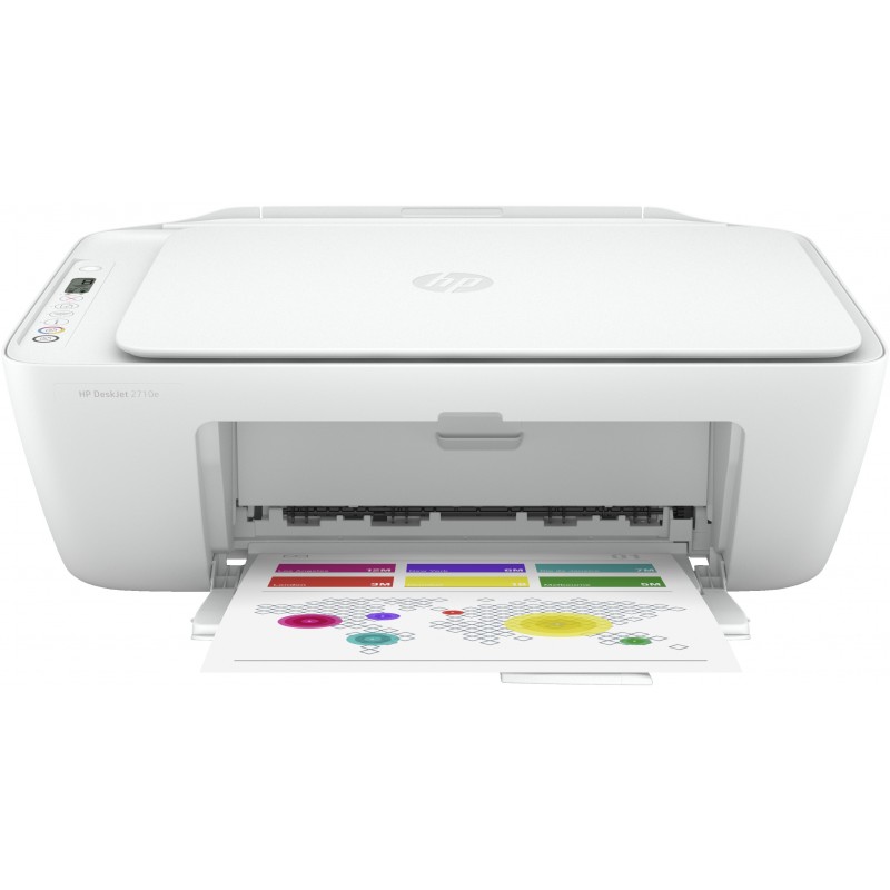 HP DeskJet HP 2710e All-in-One Printer, Color, Printer for Home, Print, copy, scan, Wireless HP+ HP Instant Ink eligible Print