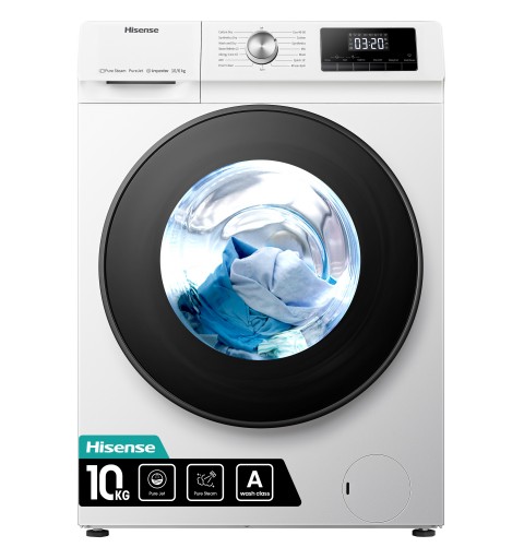 Hisense WDQA1014EVJM machine à laver avec sèche linge Charge avant Blanc D