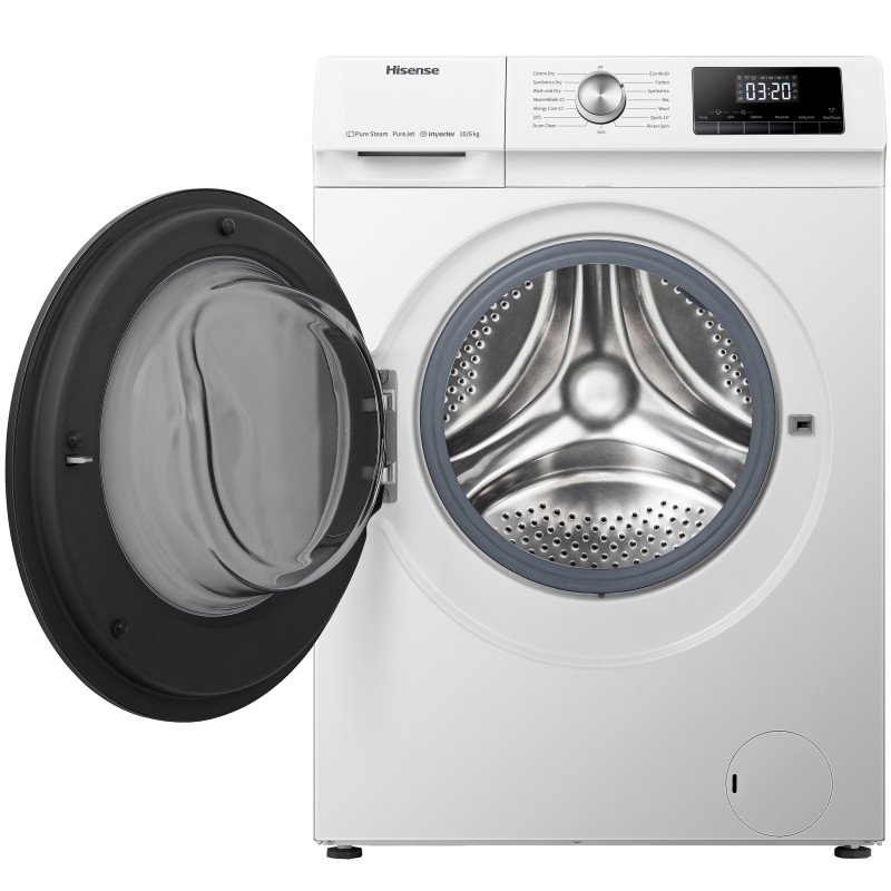 Hisense WDQA1014EVJM machine à laver avec sèche linge Charge avant Blanc D