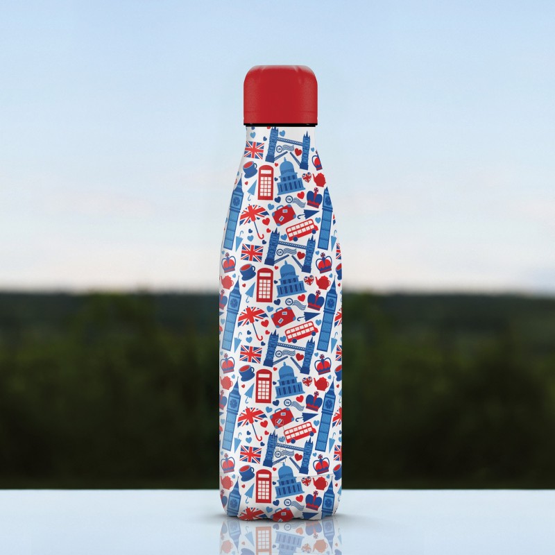 The Steel Bottle City Series No56 LONDON Daily usage 500 ml Stainless steel Multicolour