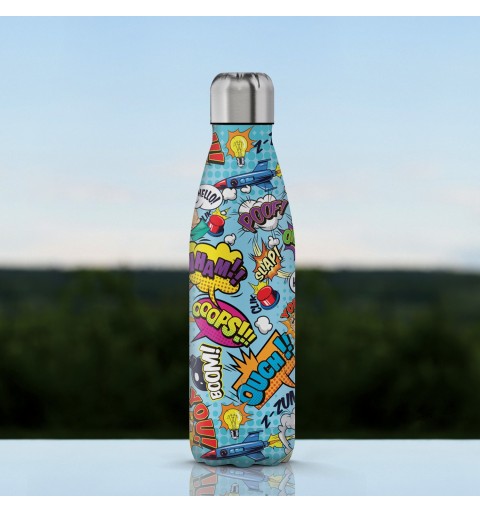 The Steel Bottle Comic Daily usage 500 ml Stainless steel Multicolour