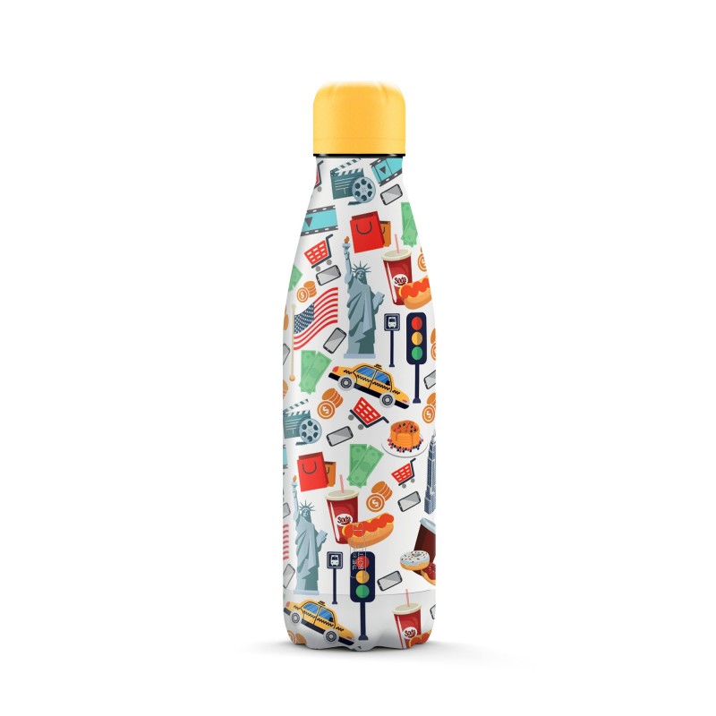 The Steel Bottle City Series No60 NEW YORK Utilisation quotidienne 500 ml Acier inoxydable Multicolore