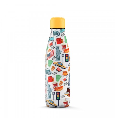 The Steel Bottle City Series No60 NEW YORK Daily usage 500 ml Stainless steel Multicolour
