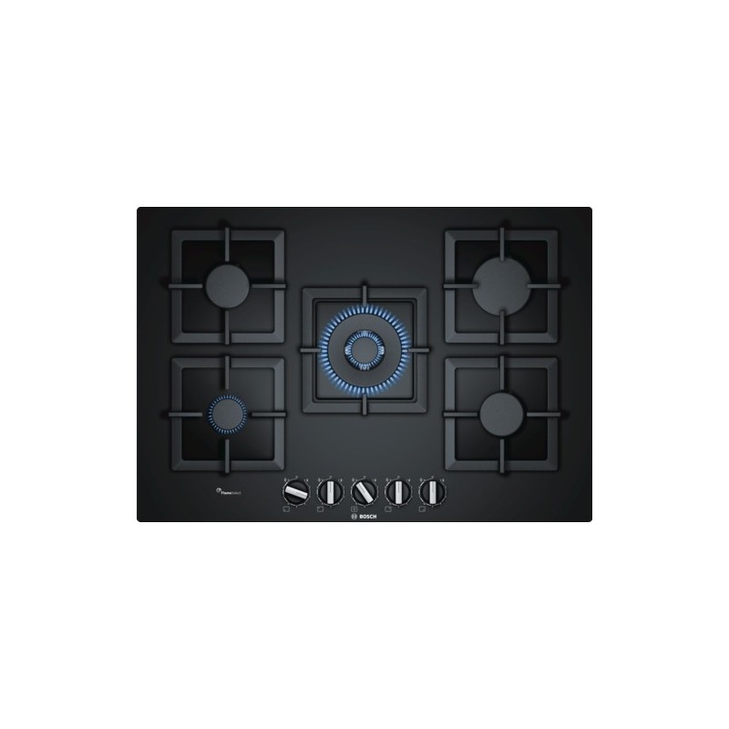 Bosch Serie 6 PPQ7A6B20 hobs Negro Integrado Encimera de gas 5 zona(s)